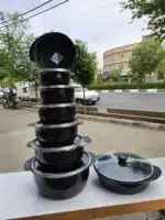 سرویس قابلمه 15 پارچه طرح چدن فیلون - Image 7