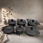 سرویس قابلمه 11 پارچه چدن گرانیت دالغا - Image 4