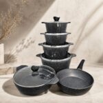 سرویس قابلمه 11 پارچه چدن گرانیت دالغا - Image 6